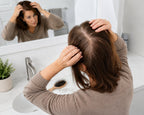 Diffuser Haarausfall, der sich über einen großen Teil der Kopfhaut erstreckt.