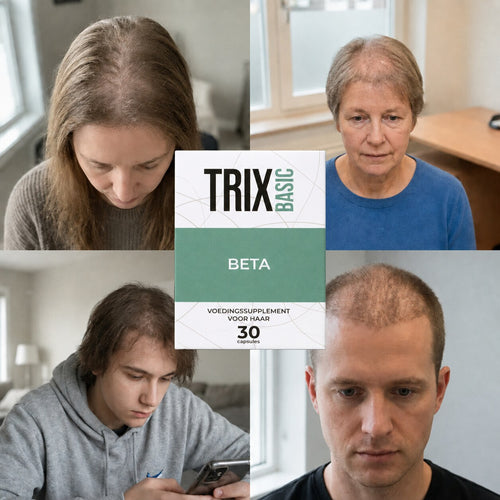 TRIX Basic Beta für diffusen Haarausfall im Zusammenhang mit Telogen-Effluvium bei Männern und Frauen.